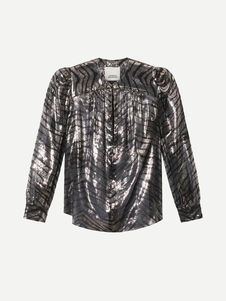 Farali Top in Black/Silver