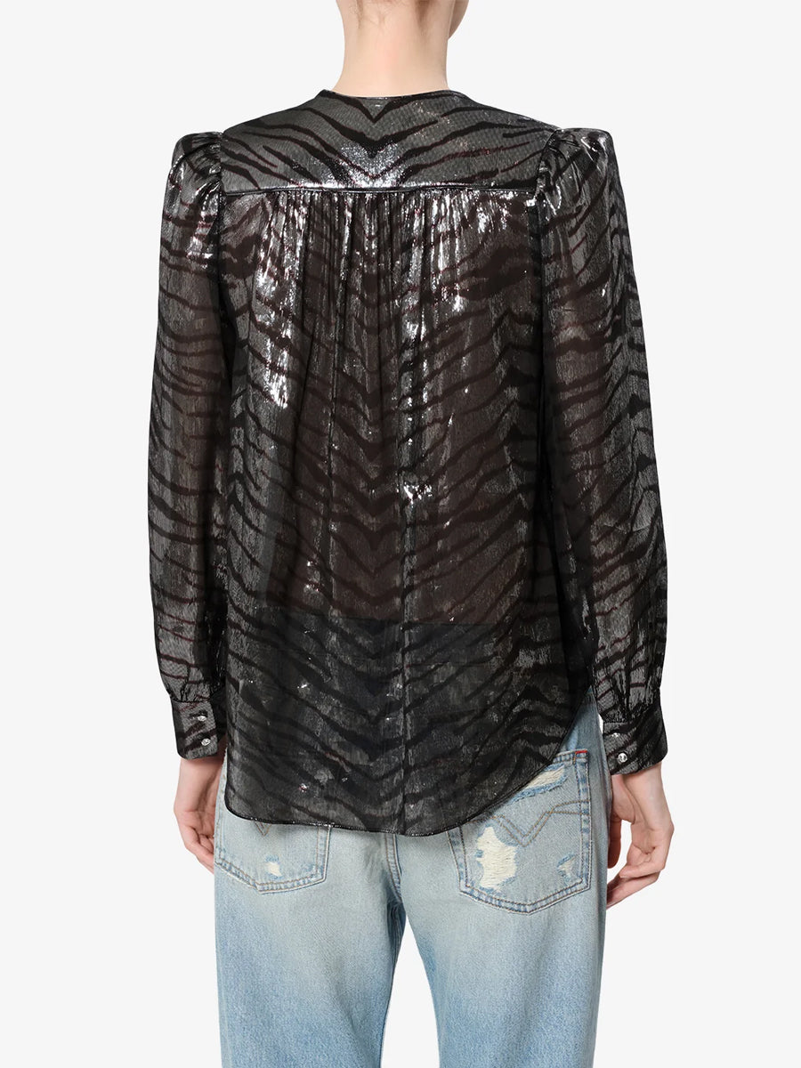 Farali Top in Black/Silver