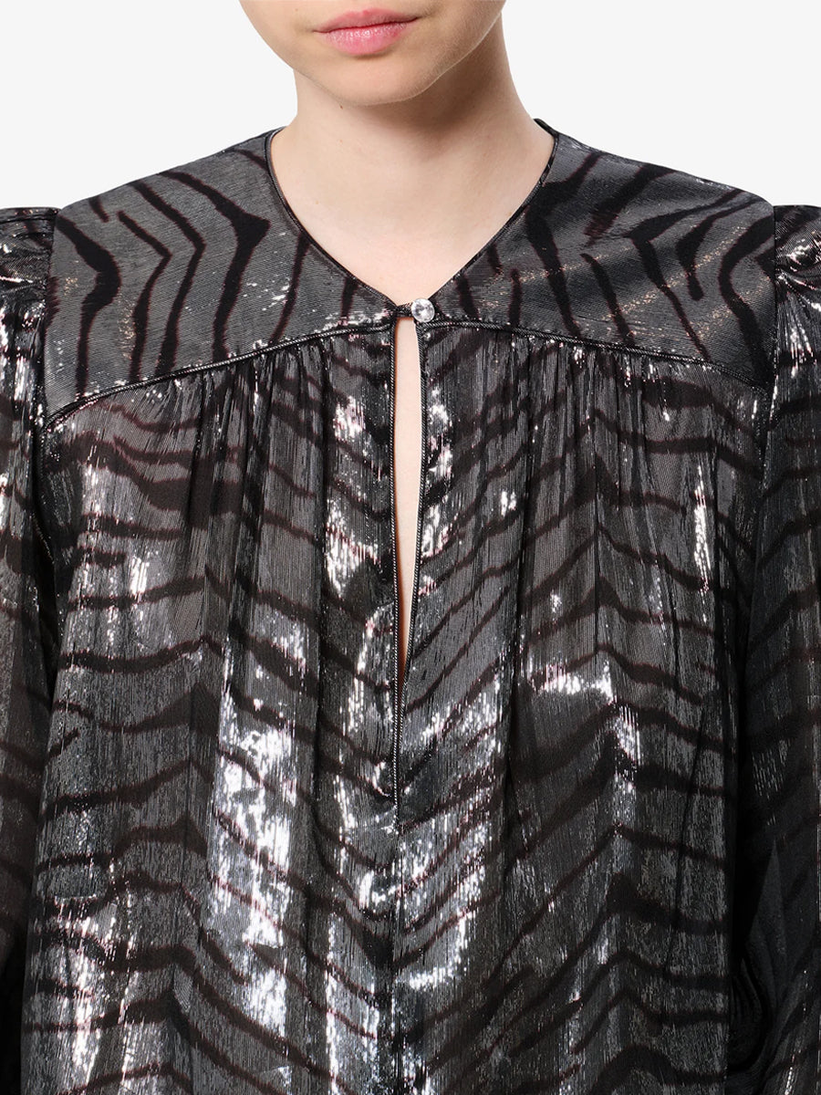 Farali Top in Black/Silver