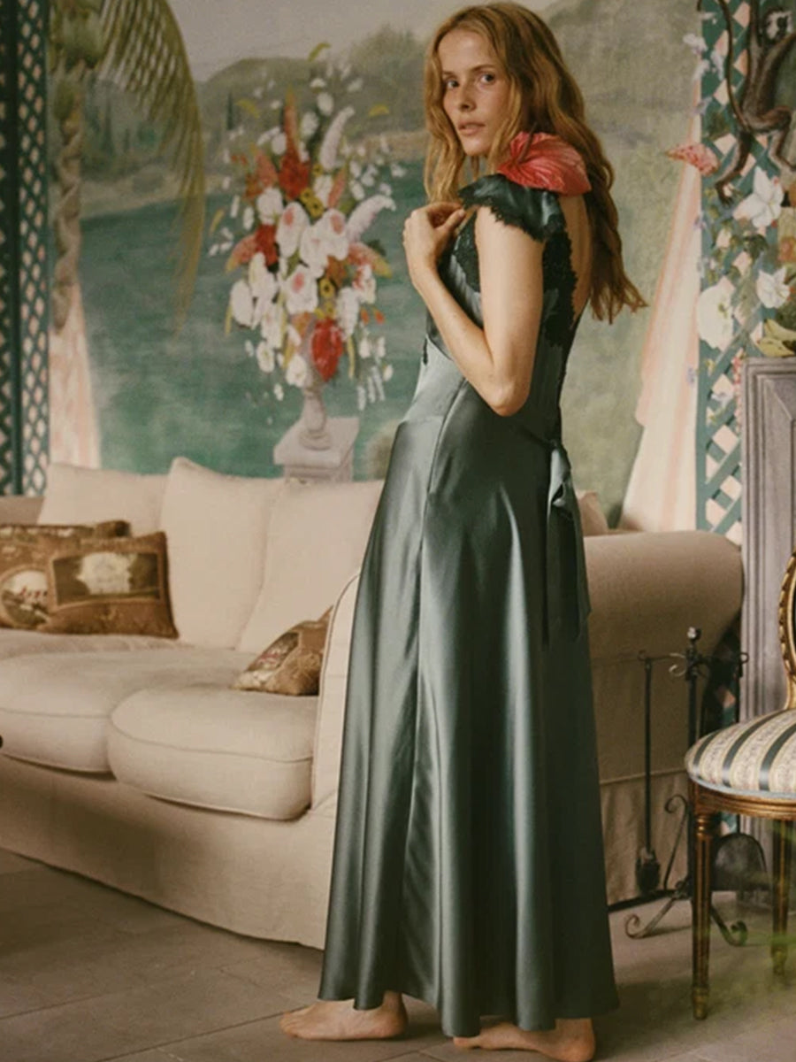 Fiona Dress in Dulac Green