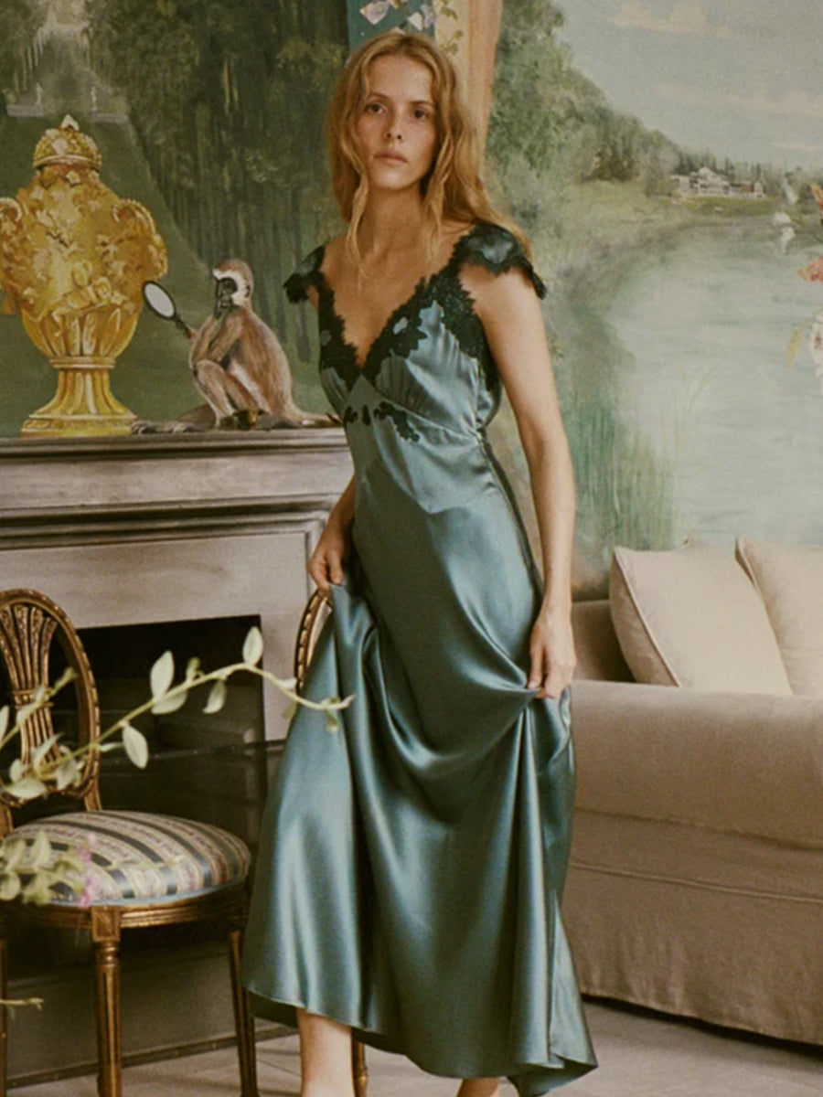 Fiona Dress in Dulac Green