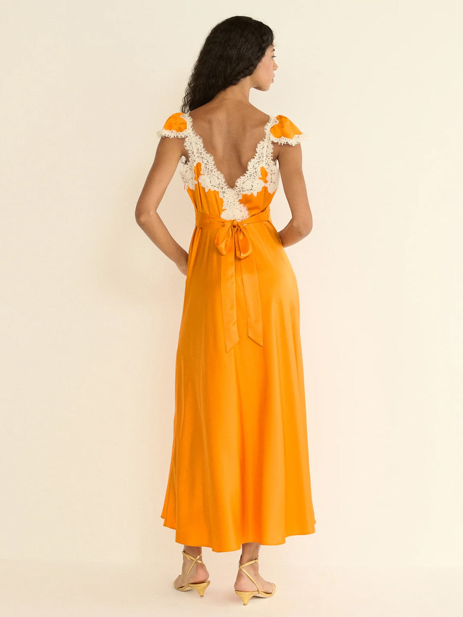 Fiona Dress in Tangerine
