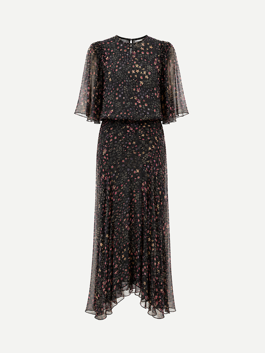 Firda Dress in Black/Ecru