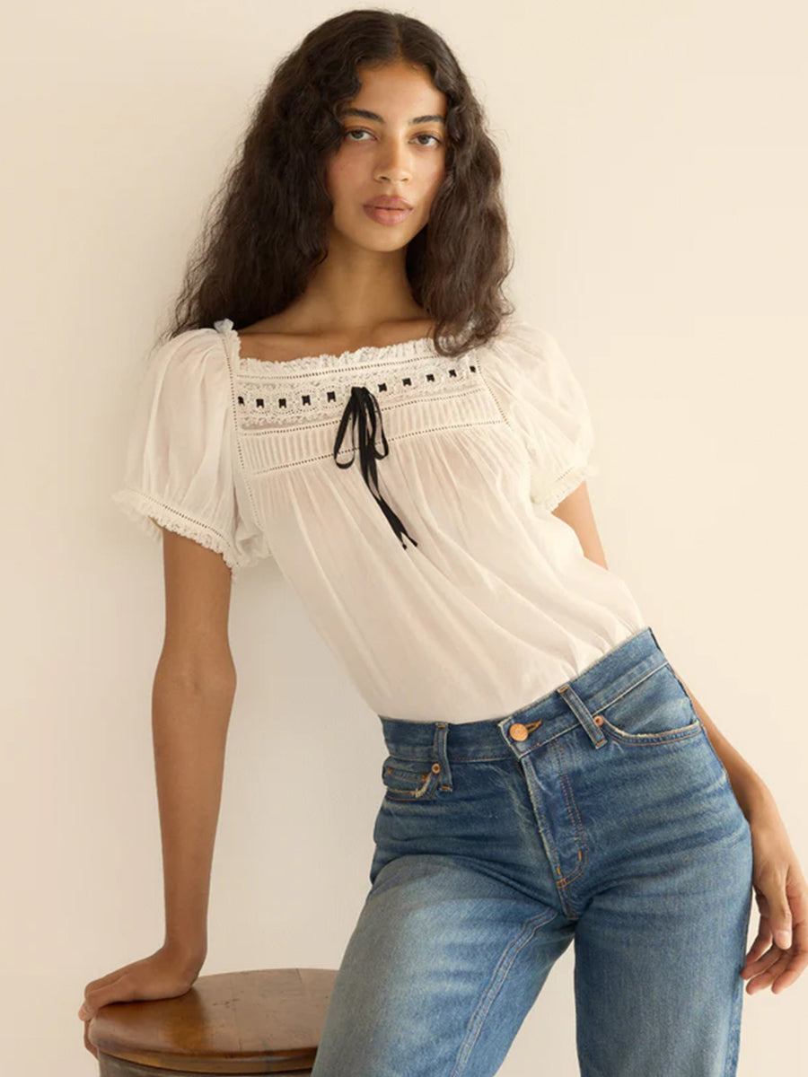 Doen Fleurine Top in Salt