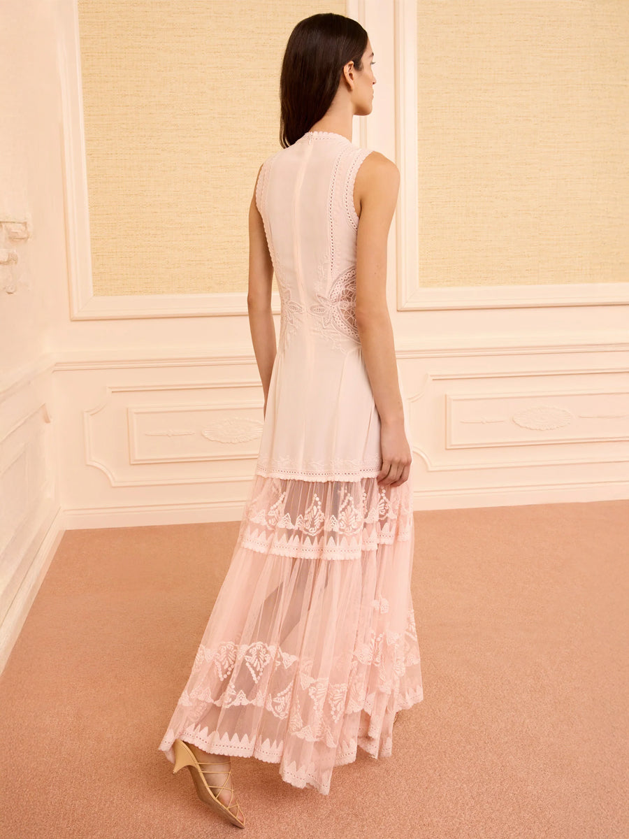 Florence Silk Dress in Blush