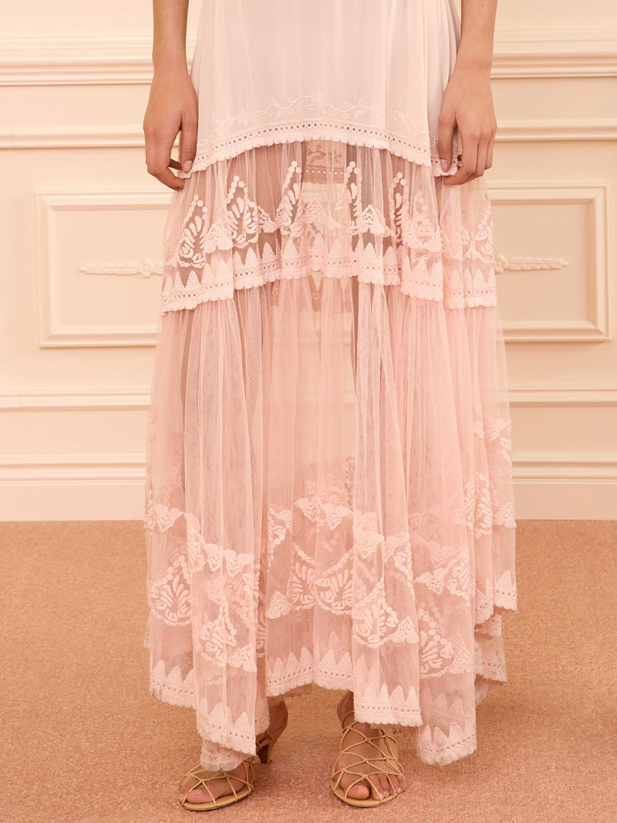Florence Silk Dress in Blush
