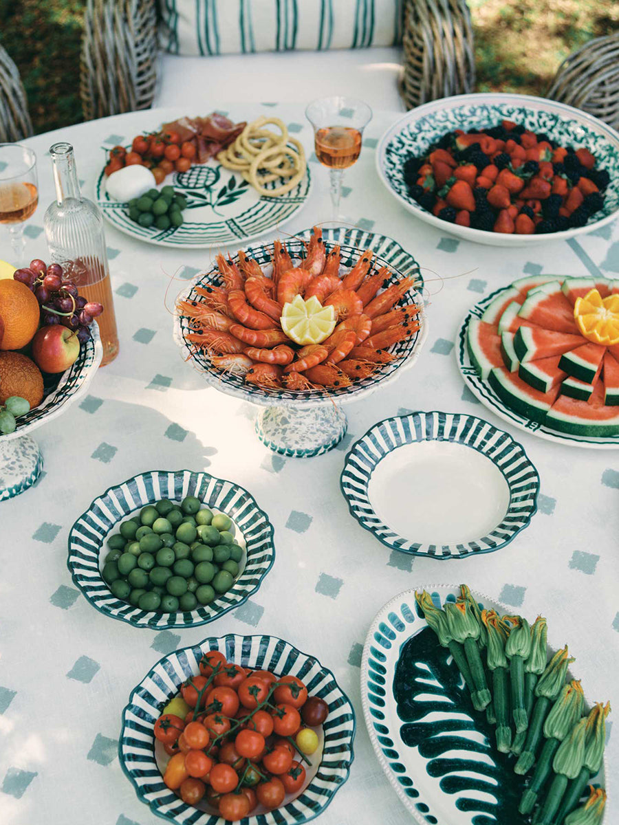 Alex and Trahanas Foglia Ceramic Oval Serving Platter