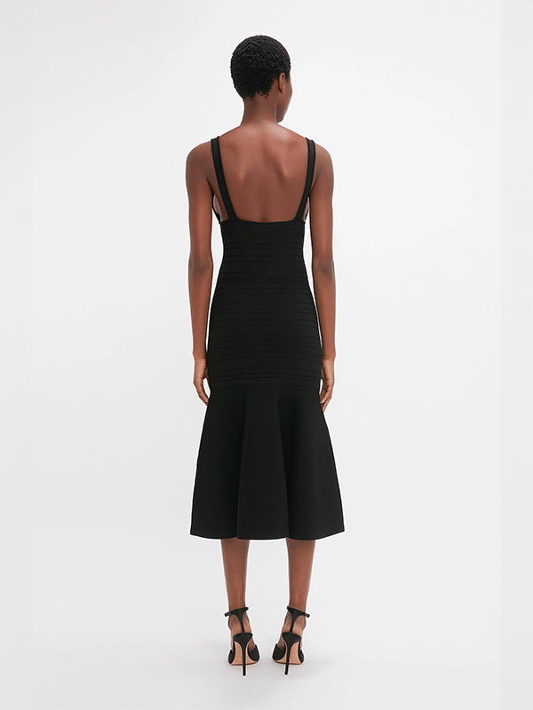 Victoria Beckham | Frame Detail Sleeveless Dress in Black