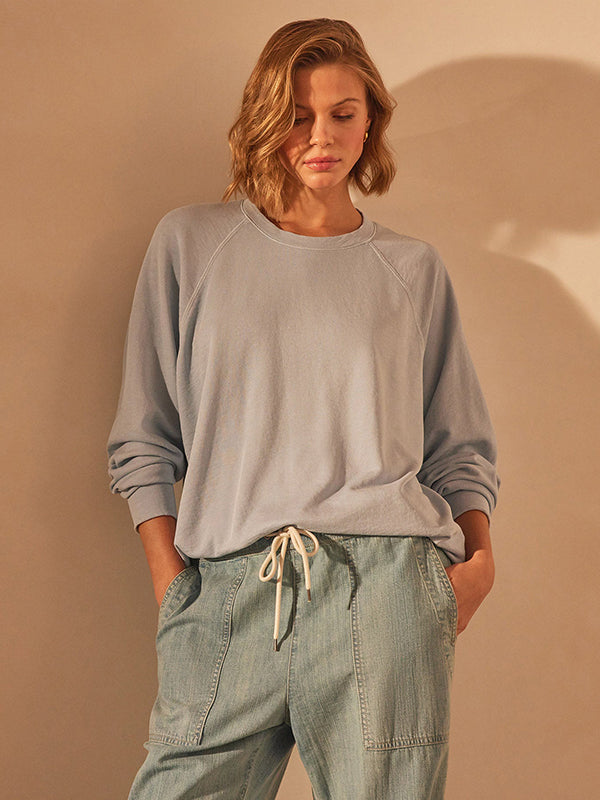 James Perse | French Terry Relaxed Sweatshirt in Open Sky