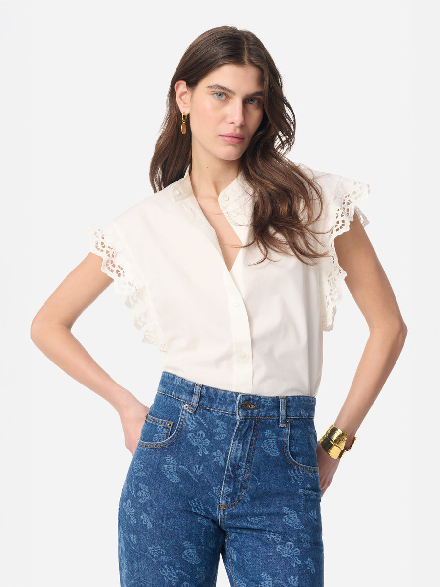 Vanessa Bruno Gifty Top in Ecru