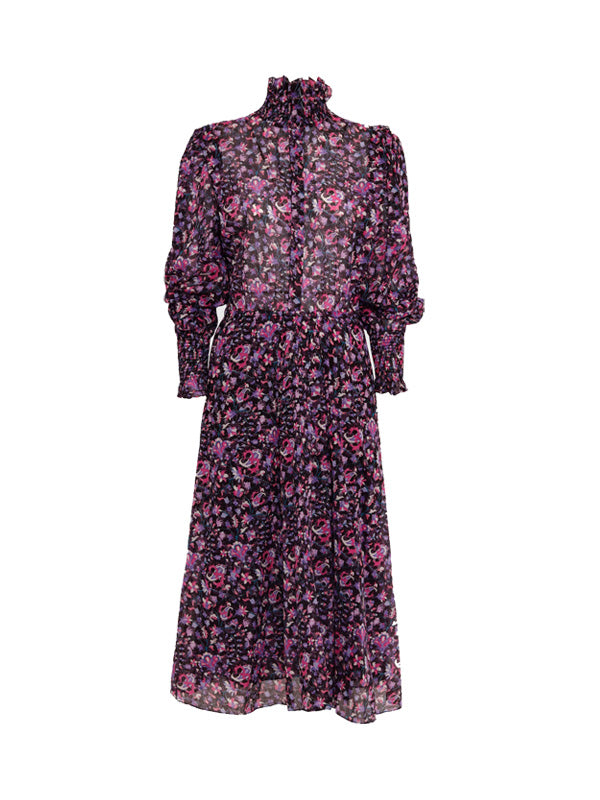 Isabel Marant Etoile Galoa Dress in Midnight/Pink