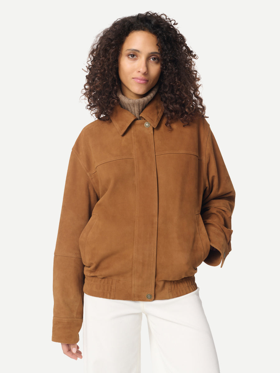Gand Suede Jacket in Camel