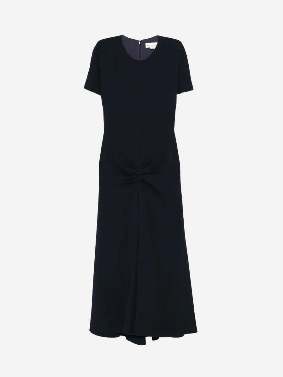 Victoria Beckham Gathered T-shirt Dress in Navy