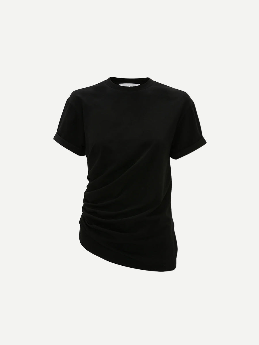 Victoria Beckham |Gathered Detail Tshirt in Black
