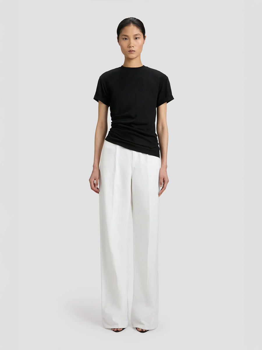 Victoria Beckham |Gathered Detail Tshirt in Black