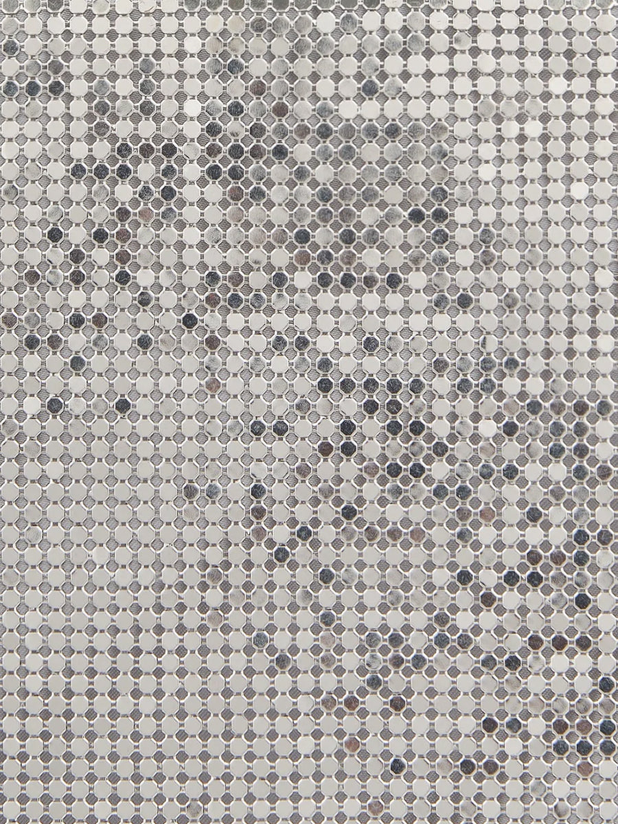 Georgiana Mesh Clutch in Silver