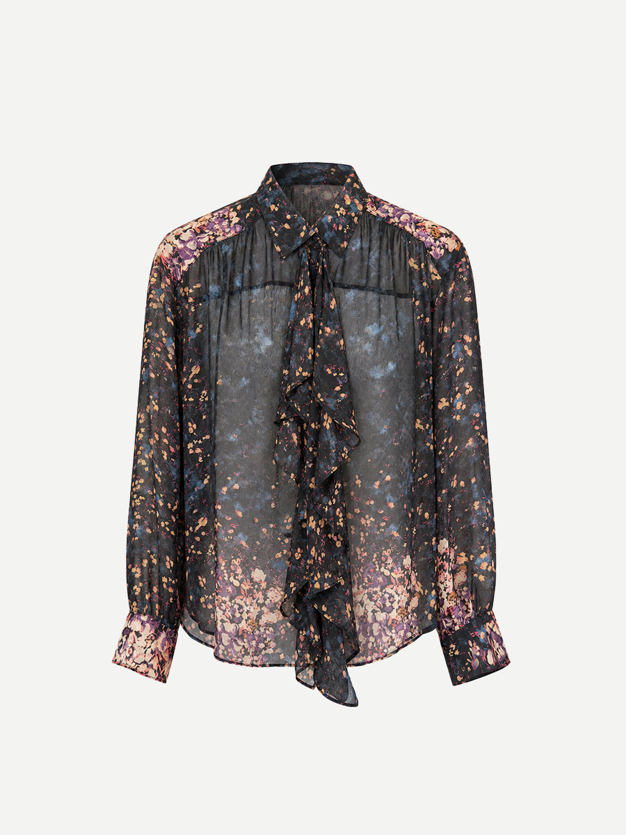 Gesture Silk Blouse in Eclipse