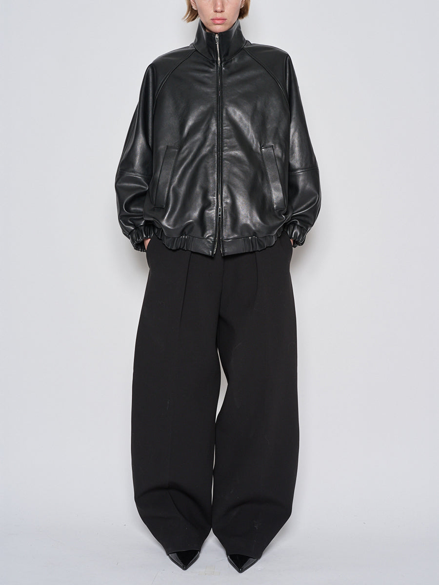 Globe Leather Jacket in Black