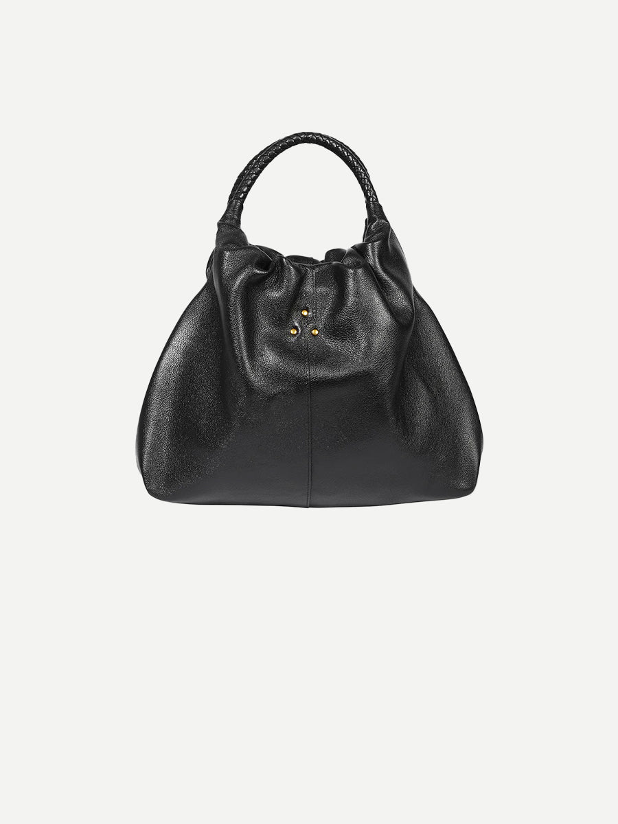 Jerome Dreyfuss Gordi Medium in Buffaloskin Noir Brass