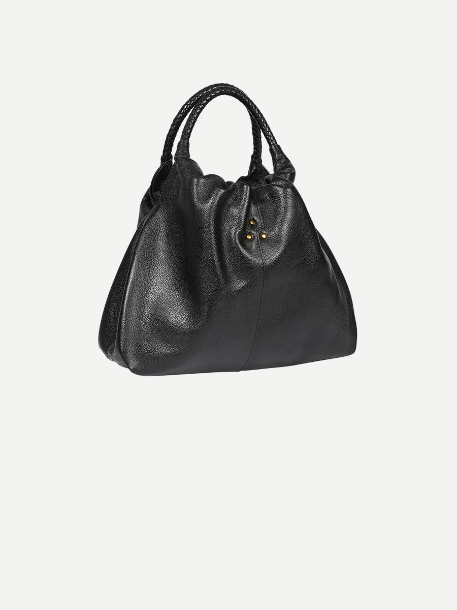 Jerome Dreyfuss Gordi Medium in Buffaloskin Noir Brass