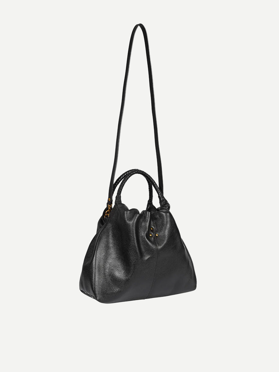 Jerome Dreyfuss Gordi Medium in Buffaloskin Noir Brass