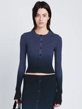 Proenza Schouler White Label Gradient Mark Cardigan in Steel Grey