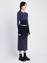 Proenza Schouler White Label Gradient Marl Knit Skirt in Steel Grey