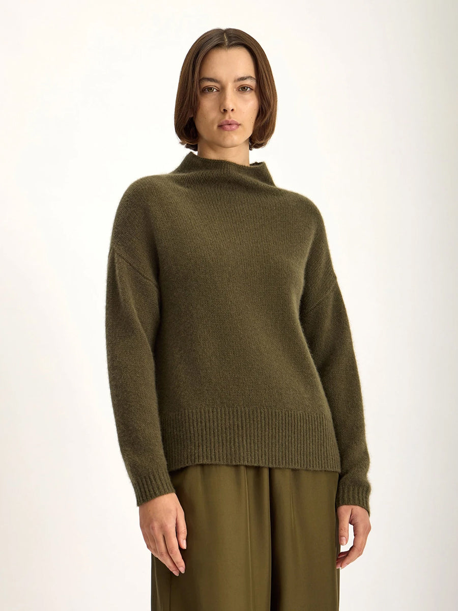 Jac + Jack Grayson Cashmere Sweater in Hunter