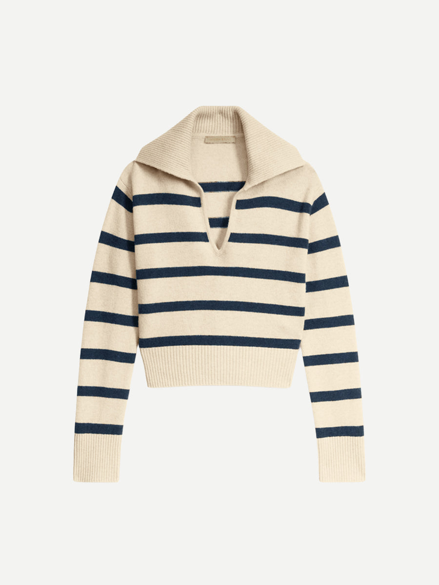 Vanessa Bruno Grenade Sweater in Off White Navy