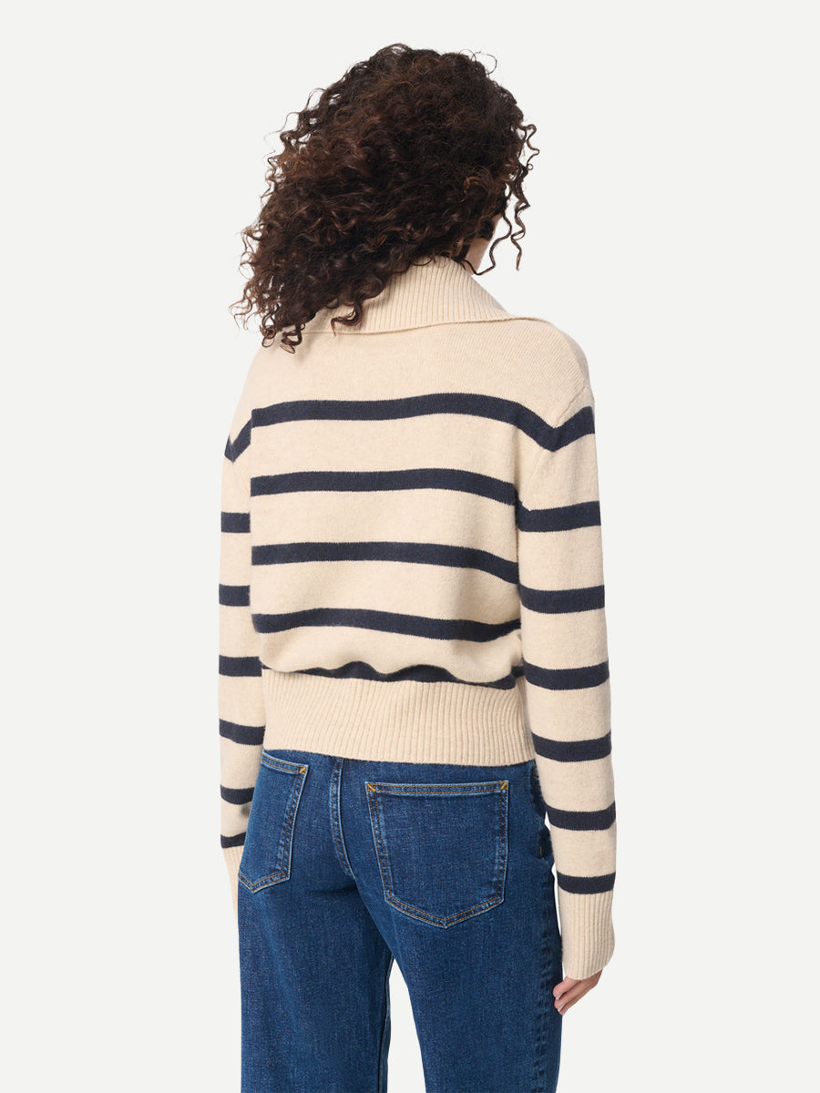Grenade Sweater in Off White Navy