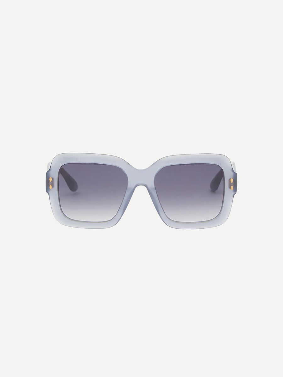 Isabel Marant Sundy dark grey square acetate sunglasses with gradient grey lenses