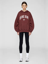 Anine Bing Harvey Sweatshirt In Dark Cherry