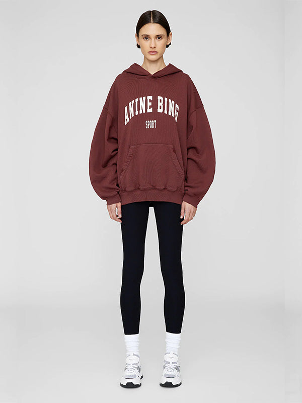 Anine Bing Harvey Sweatshirt In Dark Cherry