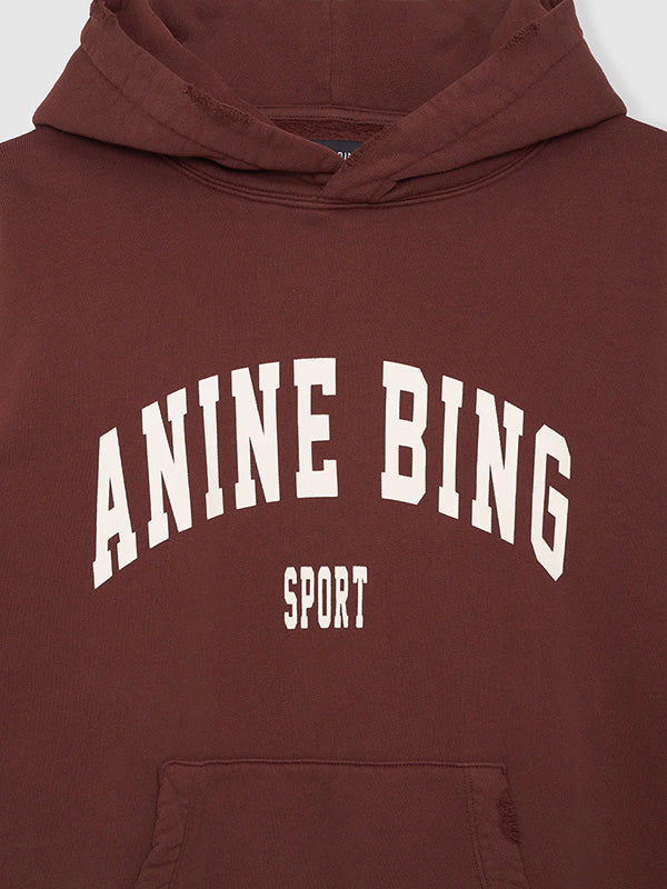 Anine Bing Harvey Sweatshirt In Dark Cherry