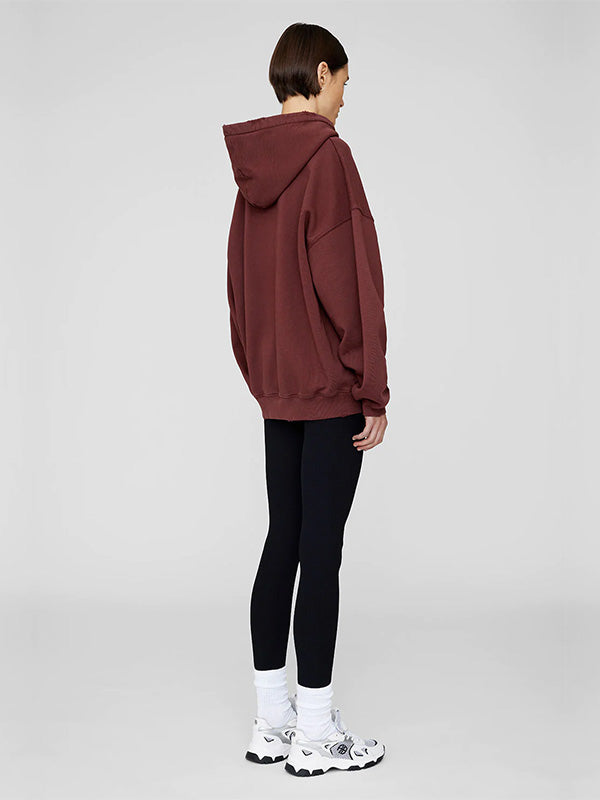 Anine Bing Harvey Sweatshirt In Dark Cherry