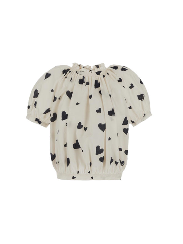 Marni | Heart Print Top in White