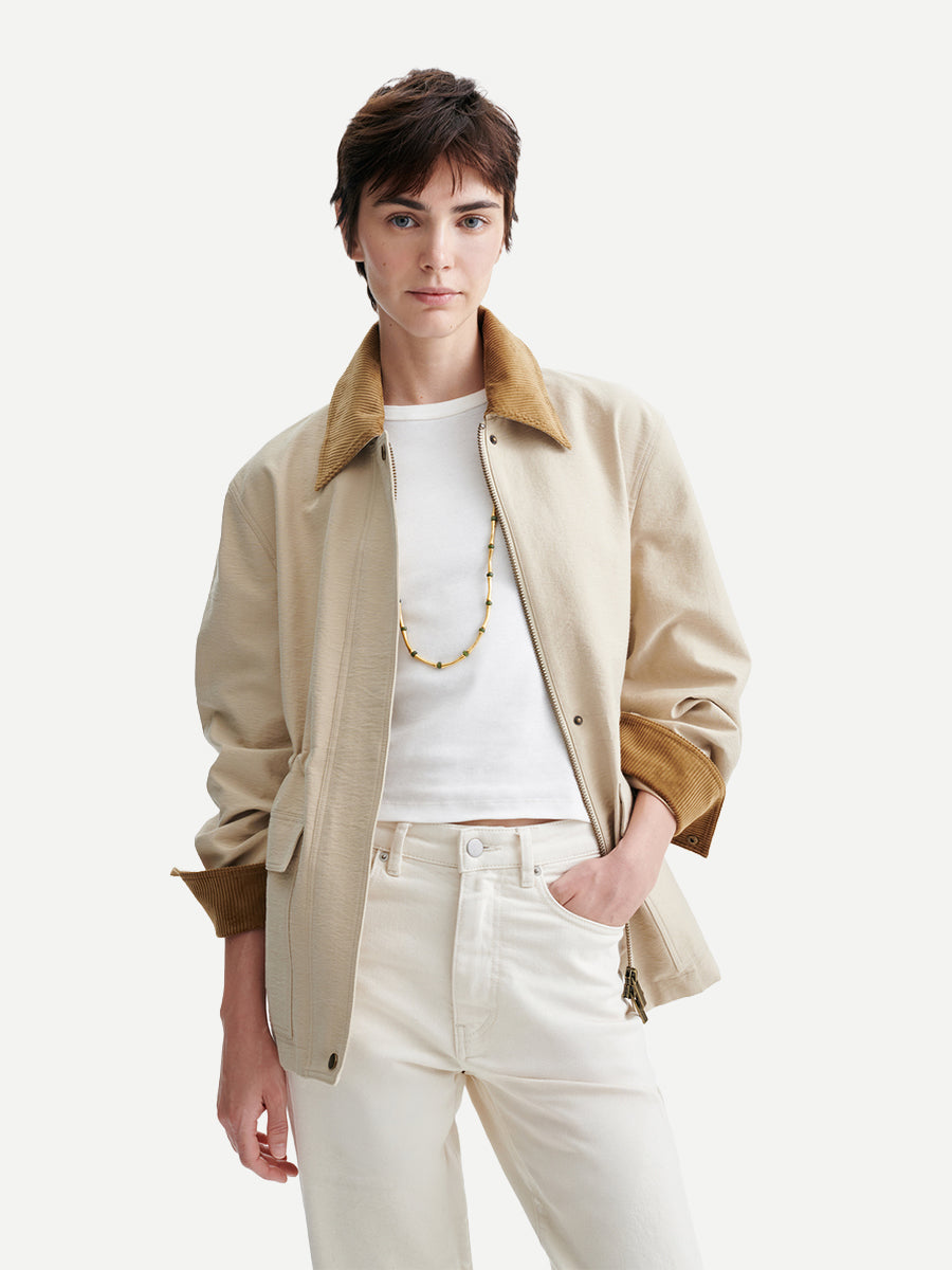 Hedy Crinkle Parka in Ficelle