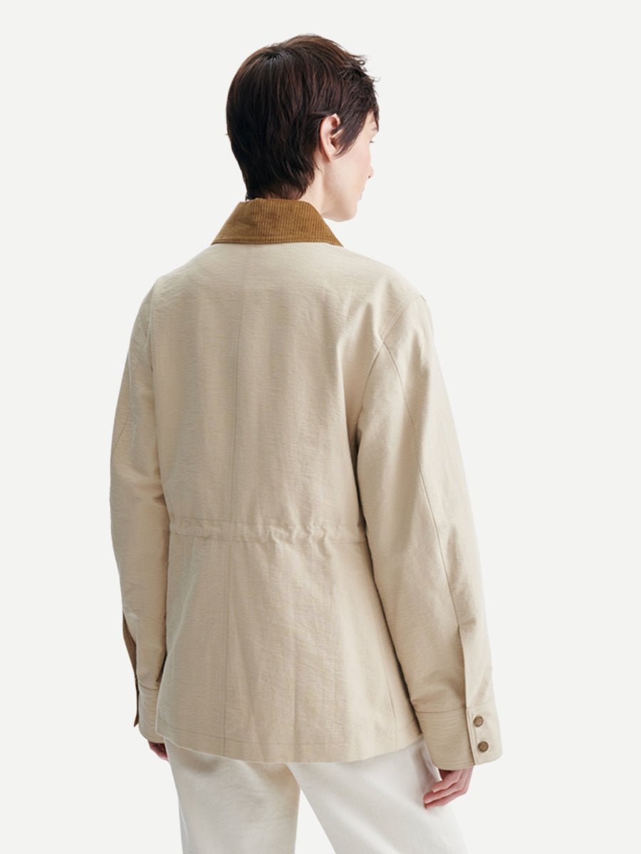 Hedy Crinkle Parka in Ficelle