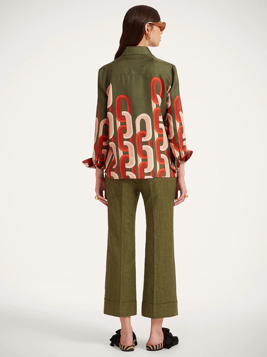 Hendrix Pants in Camouflage Green