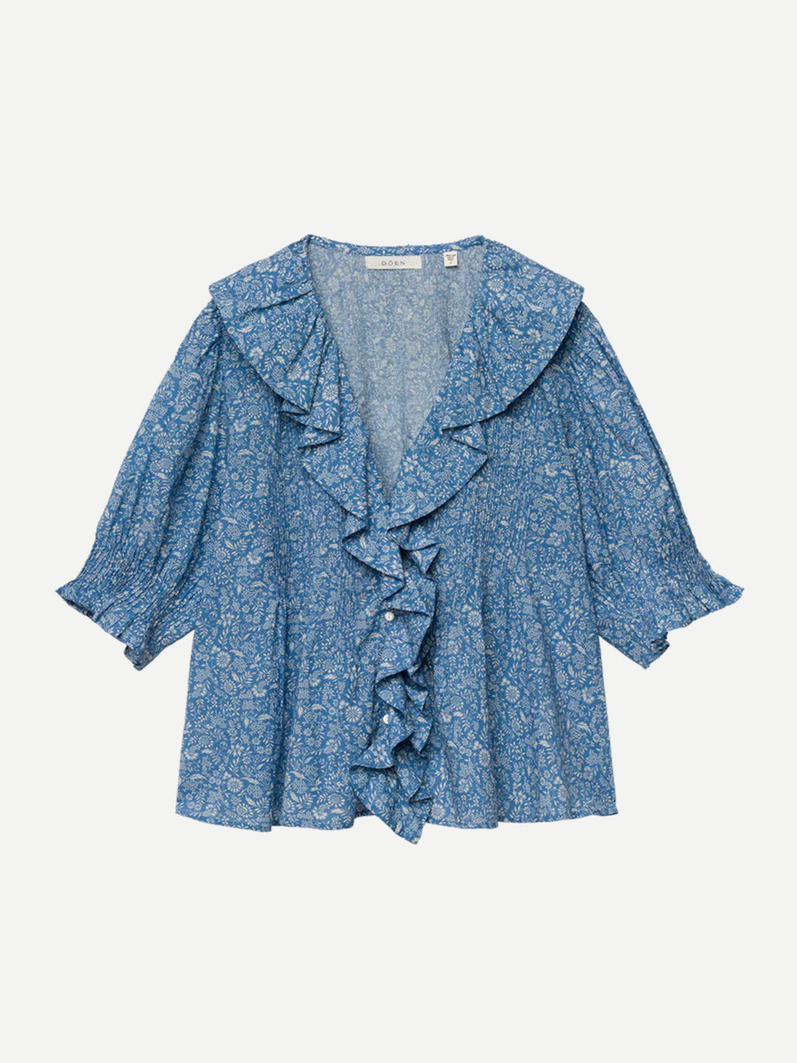 Doen | Henri Top in Blue Garden Bloom