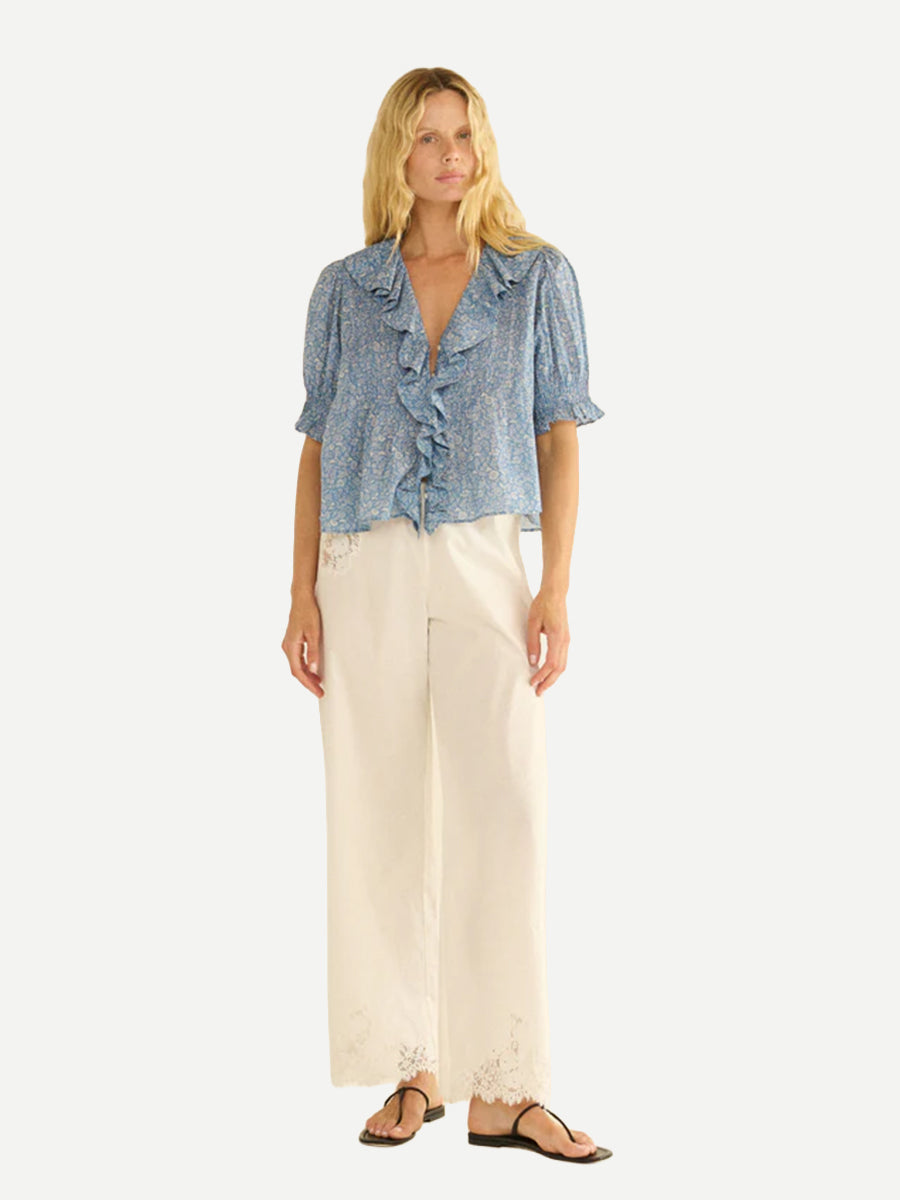 Doen | Henri Top in Blue Garden Bloom