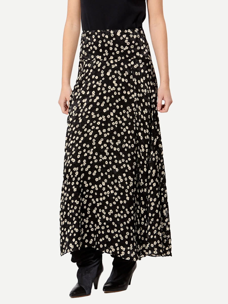 Hilza Skirt in Black/Ecru