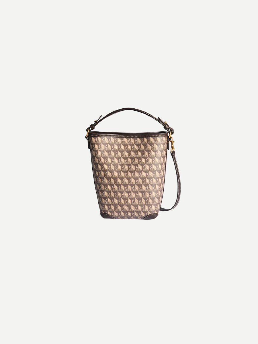 I am a Plastic Bag Mini Bucket in Truffle/Ebony