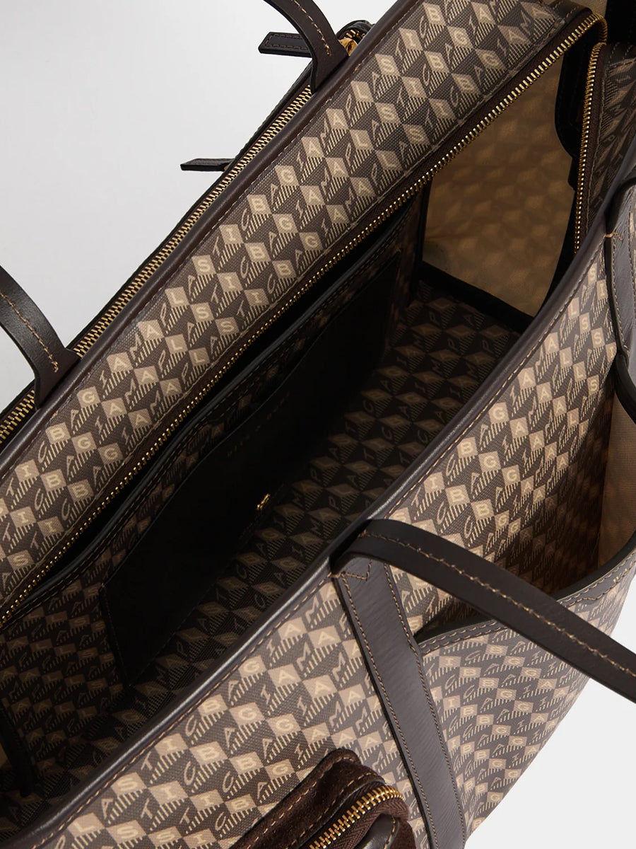 I am a Plastic Bag Inflight Tote in Truffle/Ebony