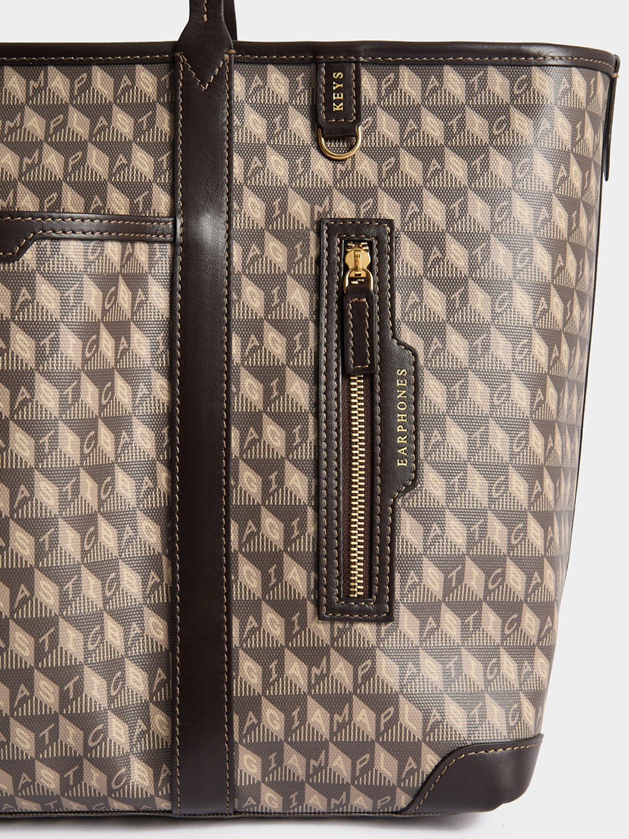 I am a Plastic Bag Inflight Tote in Truffle/Ebony