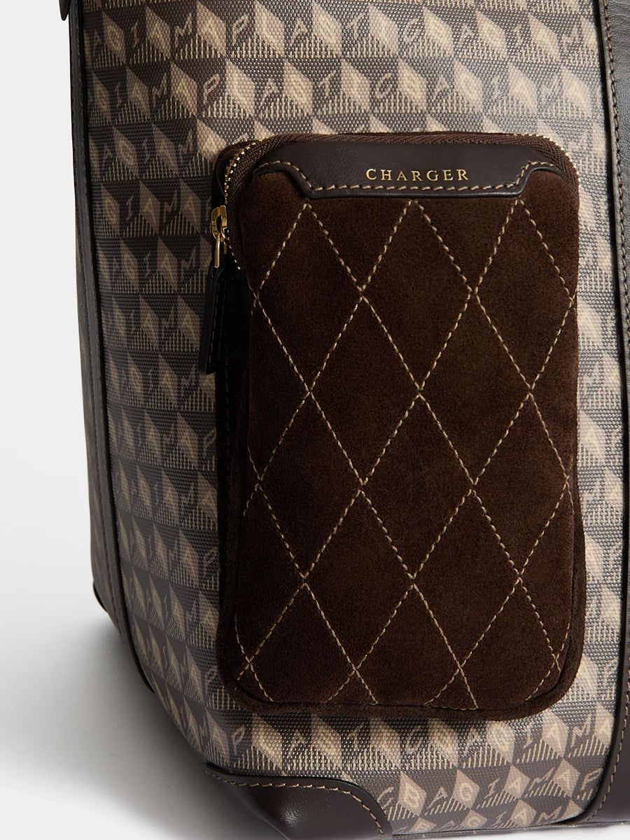 I am a Plastic Bag Inflight Tote in Truffle/Ebony