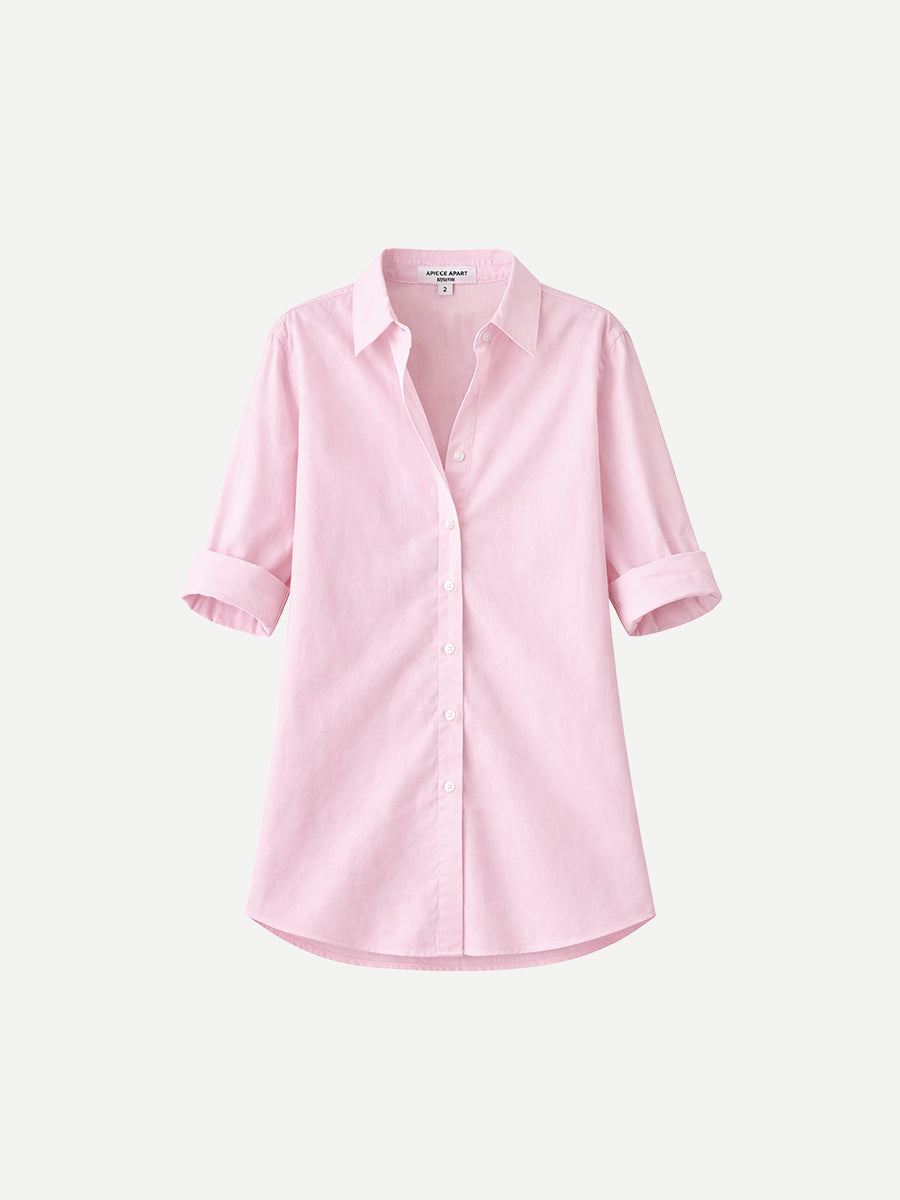Apiece Apart Isolde Button Down Shirt in Rosewater