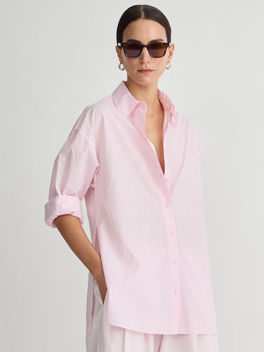 Apiece Apart Isolde Button Down Shirt in Rosewater