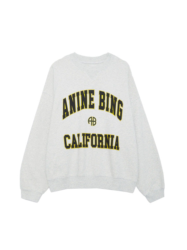 Anine Bing Jaci Sweatshirt California in Heather Grey