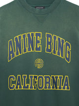 Anine Bing Jaci Sweatshirt California in Washed Faded Green